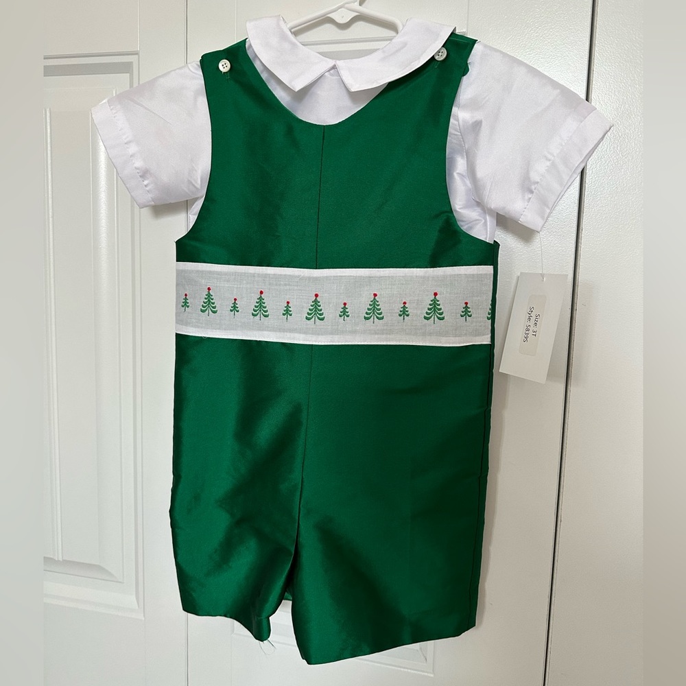 Susanne Lively Green Taffeta Boys Christmas Tree Set